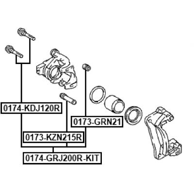Rear caliper slide pin kit