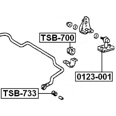 Front stabilizer link / sway bar link