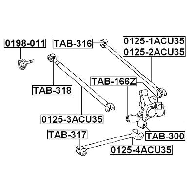 Rear left transverse link