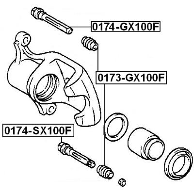 Front caliper slide pin