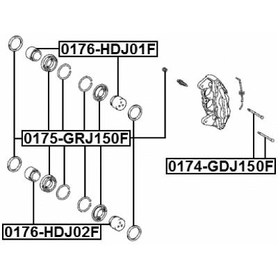 Front caliper piston