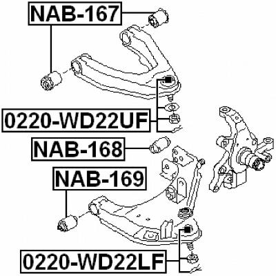 Ball joint front upper arm