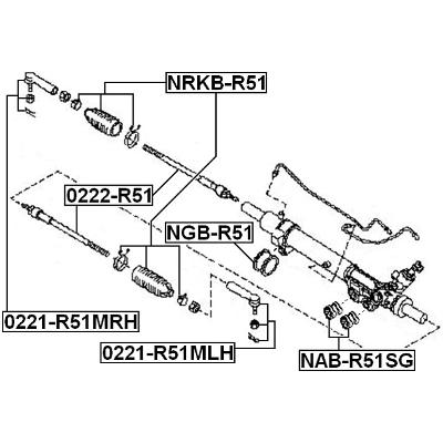 Steering tie rod end left