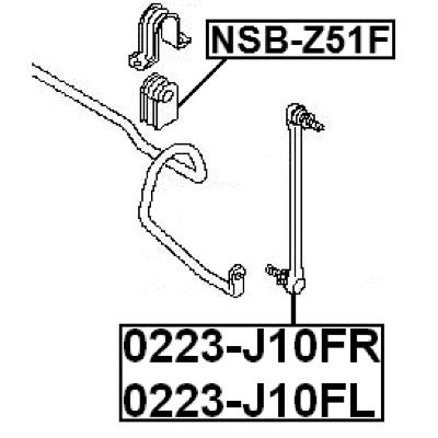 Front right stabilizer link / sway bar link