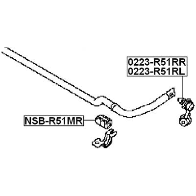 Rear left stabilizer link