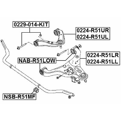 Suspension arm bolt w/ washer