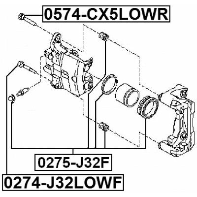 Front caliper slide pin