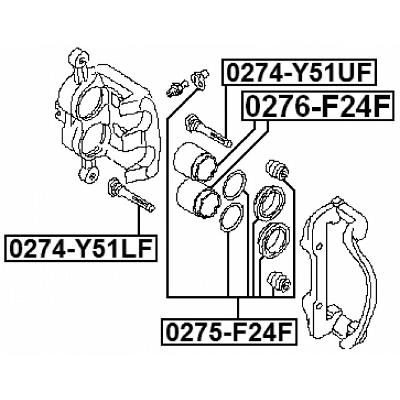 Front caliper slide pin