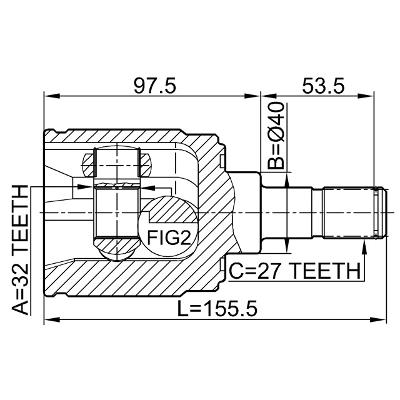 Inner cv joint right