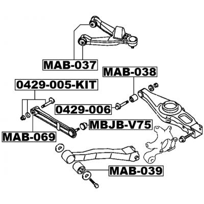 Repair kit, camber adjusting eccentric bolt