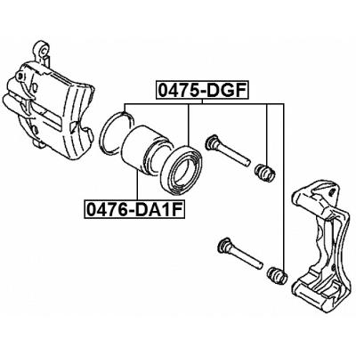 Front caliper piston