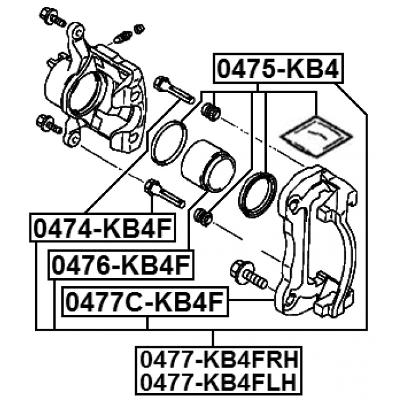 Front left brake caliper assembly