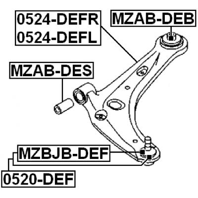 Ball joint front lower arm