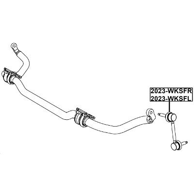 Front left stabilizer link / sway bar link