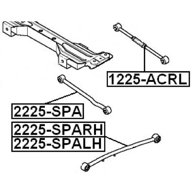 Rear left trailing rod