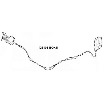 Cable assembly hood lock control