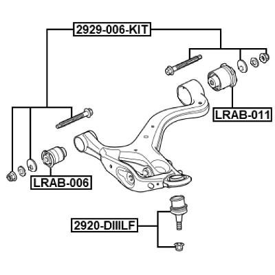 Repair kit, camber adjusting eccentric bolt