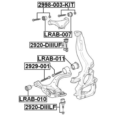 Suspension arm bolt w/ washer repair kit