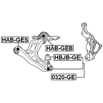 Front bushing, front control arm