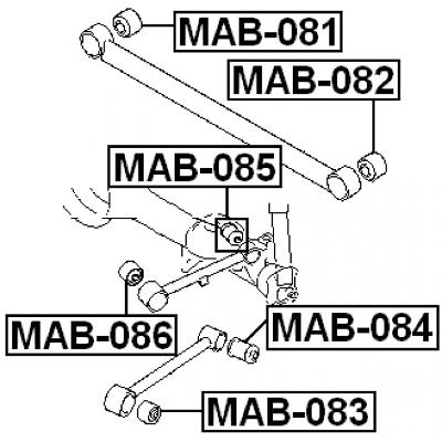 Rear transverse rod bushing