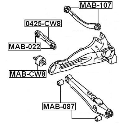 Bushing, rear trailing arm