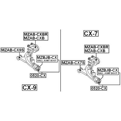 Rear bushing, front right control arm (hydro)