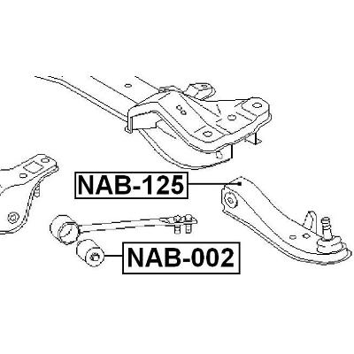 Front torsion bar bushing (hydro)