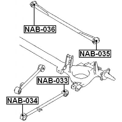 Rear bushing, trailing arm