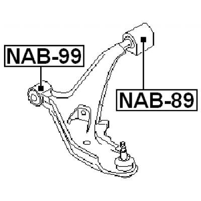 Rear bushing, front control arm