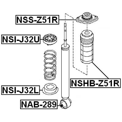 Rear shock absorber mounting