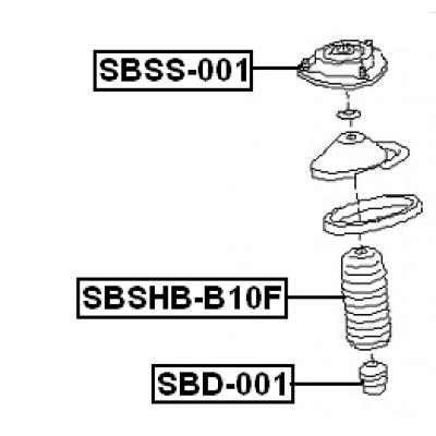 Front shock absorber mounting