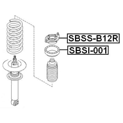 Rear shock absorber mounting